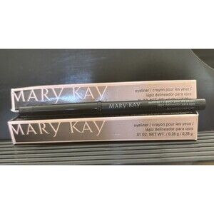 Mary Kay Lot Of 2 Eyeliner Pencil w/Sharpener Black #090136 Discontinued New